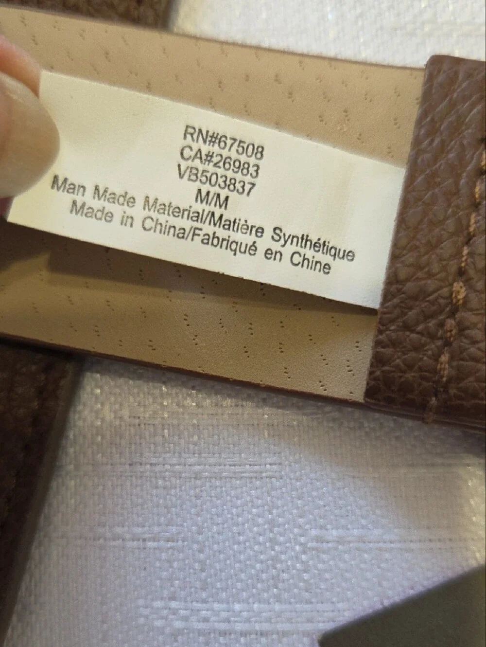 Vince Camuto Brown Leather Belt Bag with Zip Pouch